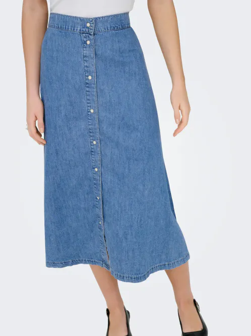 Hovedbilde Only Onlnoemi Button Elastic Maxi Denim Skirt