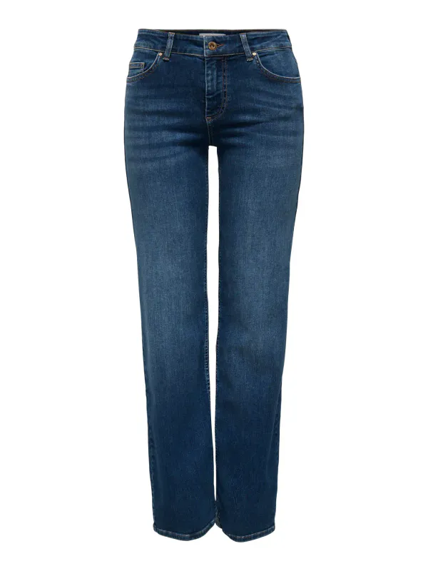 Only Onlblush Midwaist Straight Jeans Dk.Blue 32