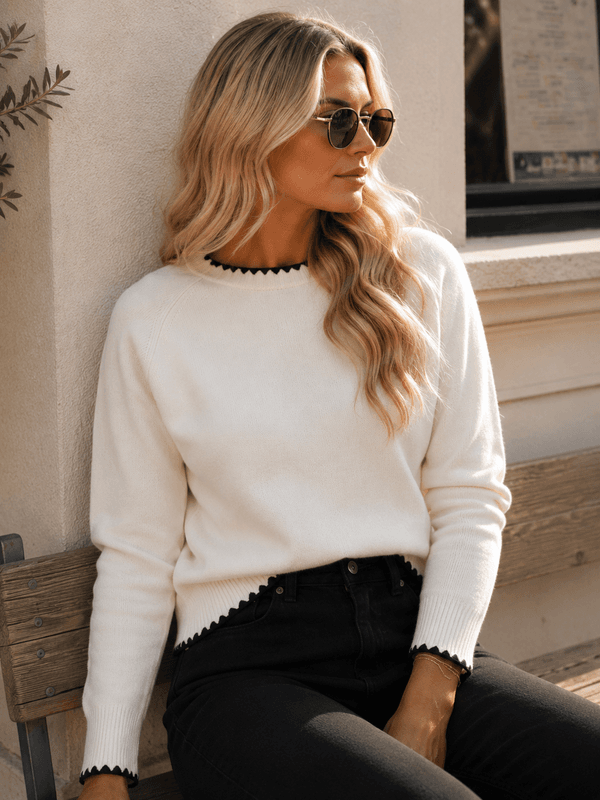 Vila Vitegni Strikkegenser Offwhite