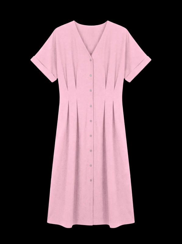 Vero Moda Vmada Pleat Midi Kjole Rosa