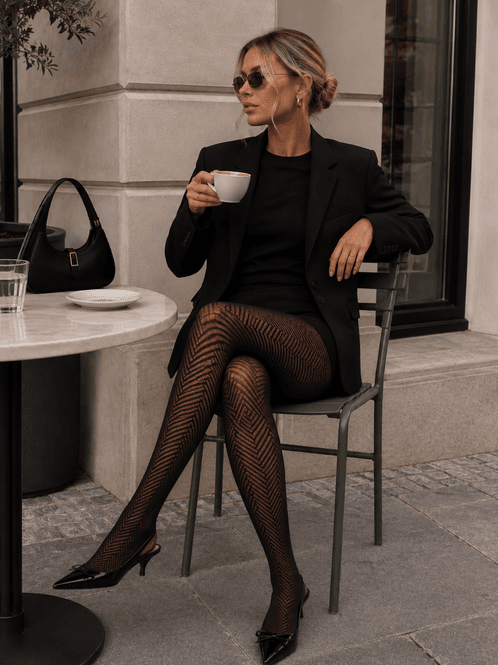 Hovedbilde Only Onllea Herringbone Tights Black