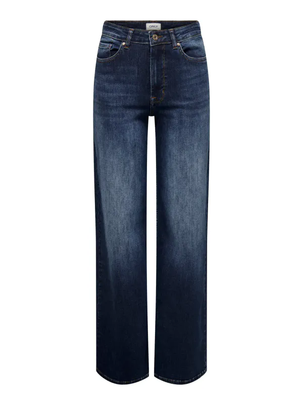 Only Onlmadison Blush High Waist Wide Jeans Dk. Blue 30