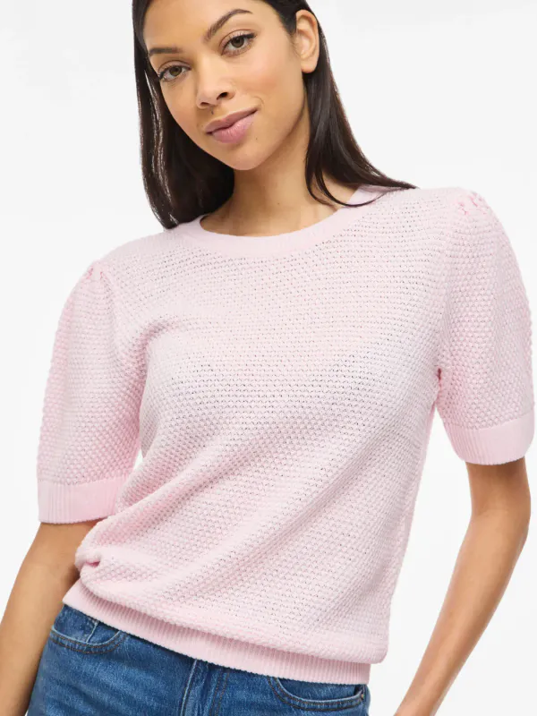 Vila Vidalo Kortermet Genser Rosa
