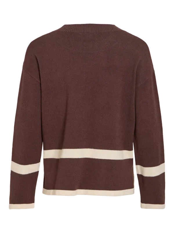 Vila Viril Oversize Strikkegenser Brun
