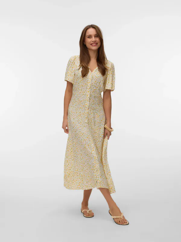 Vero Moda Vmalba Calf Dress Gul