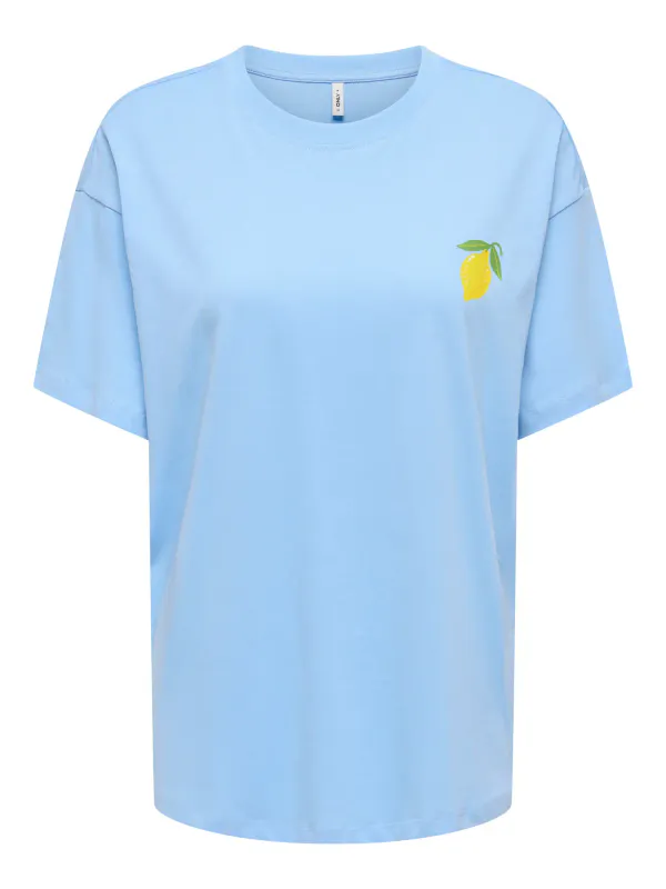 Only Onlelle Printed T-shirt Blå