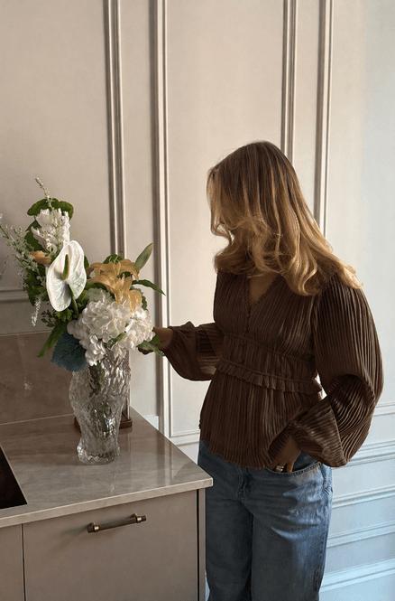 Hovedbilde Vero Moda Vmdora Plissé Bluse Brun
