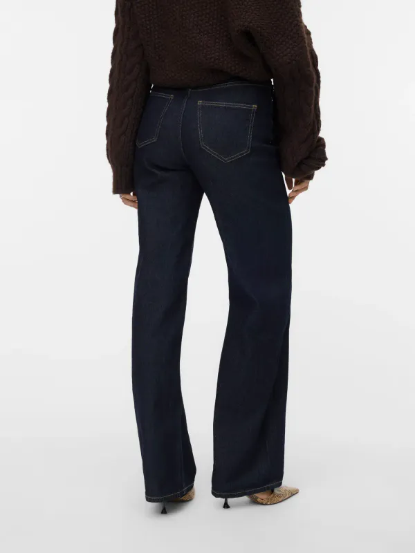 Vero Moda Vmtessa HIgh Waist Wide Jeans Dk.Blue 32