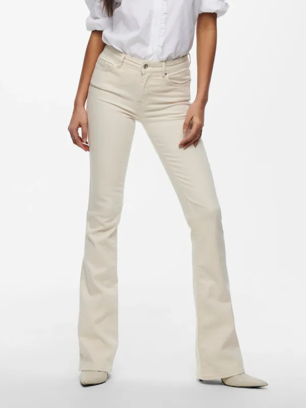Only Blush Flared Jeans Ecru 30