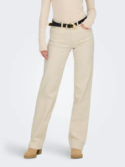 Hovedbilde Only Onlblush Midwaist Straight Jeans 30 Ecru