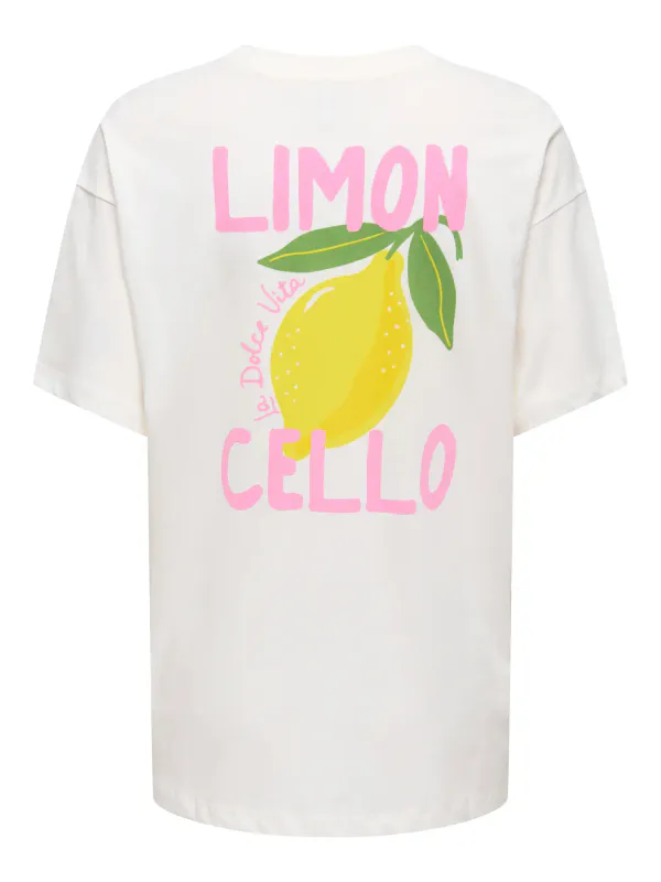 Only Onlelle Printed T-shirt White