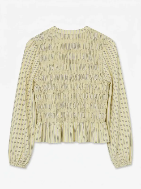 Vero Moda Vmemery Smock Topp Gul Stripet
