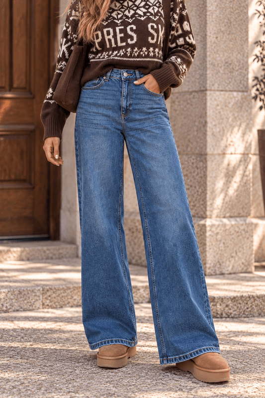 Vero Moda Vmtessa High Waist Wide Jeans 32 Medium Blue