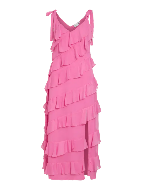Vila Viluna Wide Strap Ankle Dress Rosa