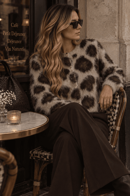 Hovedbilde Freequent Fqlippi Cardigan Leopardmønstret