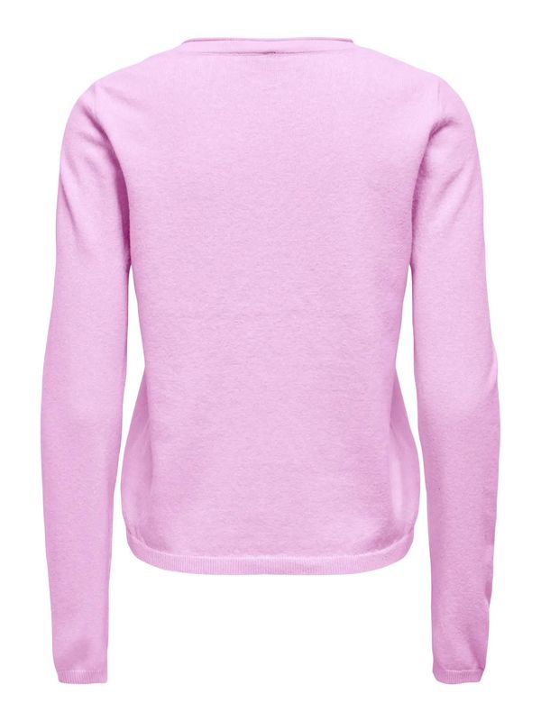 Only Onlloyal V-hals Strikkegenser Rosa